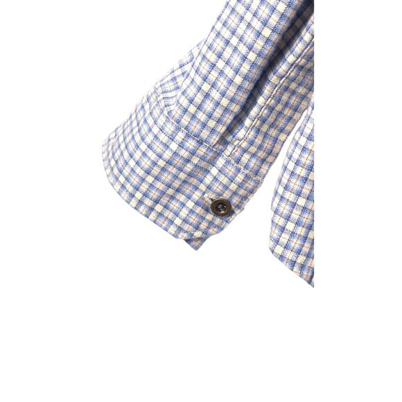 Wrangler Men's Long-Sleeve Western Plaid Shirt Blue/Beige L - Picture 8 of 8